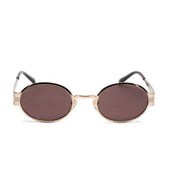 Gucci GG Monogram Metal Oval Sunglasses